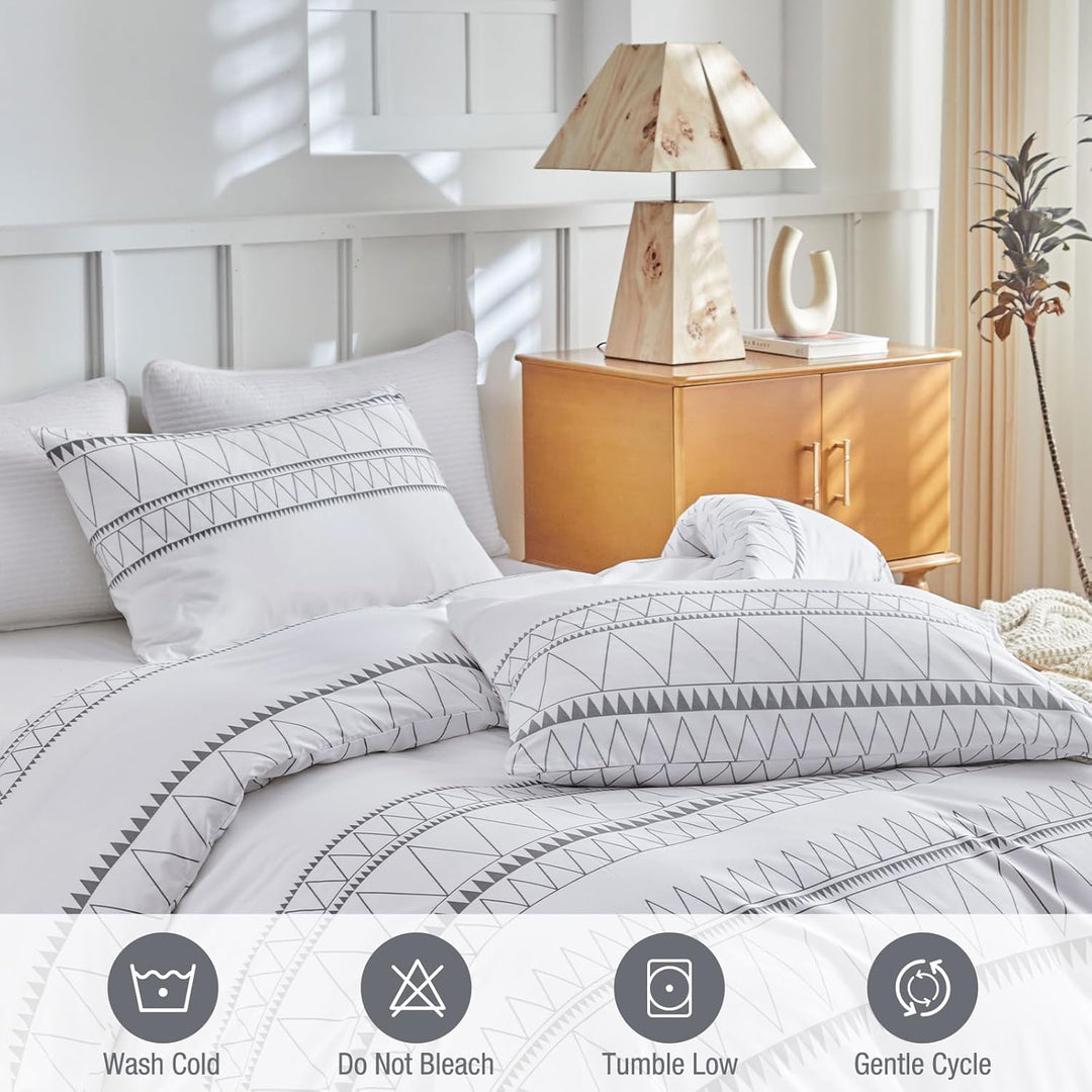 Lekesky Bettwäsche 200x200cm Super Weiche 100% Mikrofaser 3teilig - Bettwäsche-Sets 200 x 200 Bettbe