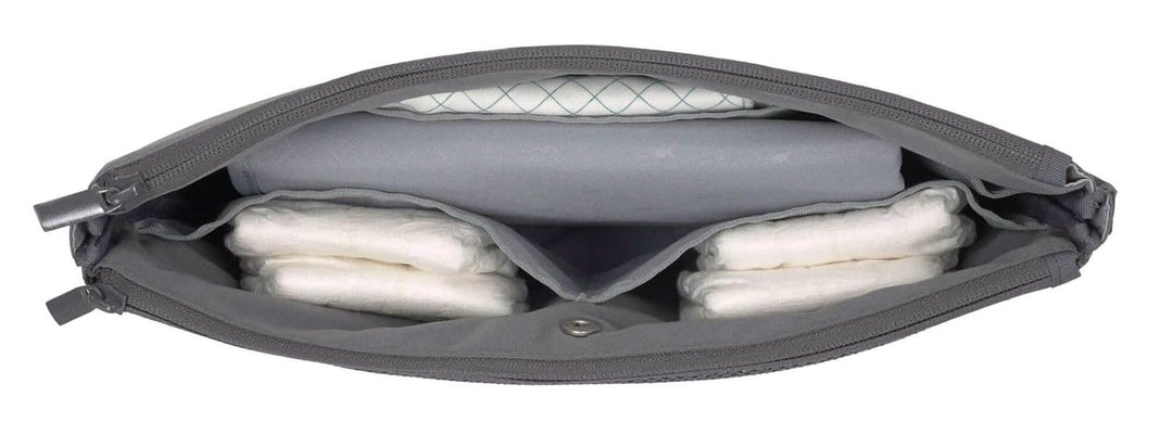 LÄSSIG Baby Windeltasche mit Wickelunterlage für unterwegs/Casual Changing Organizer anthracite, Ant