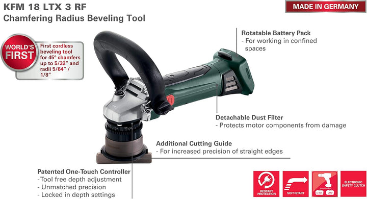 Metabo KFM 18 LTX 3 RF Akku-Kantenfraese TV00, 601754840