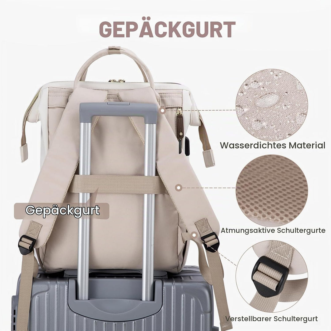 LOVEVOOK Rucksack Damen Laptop Rucksäcke mit Laptopfach 15.6 Zoll Schulrucksack Mädchen Teenager Sch