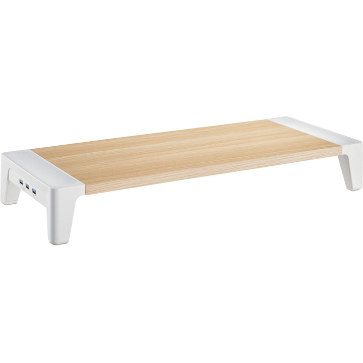 InLine® Monitor Podest+ mit 2X USB 3.2 Gen1 und QC3 Ladeports, 80mm, max. 15kg