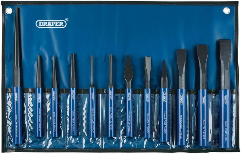 Draper 26557 12 Piece Cold Chisel and Punch Set