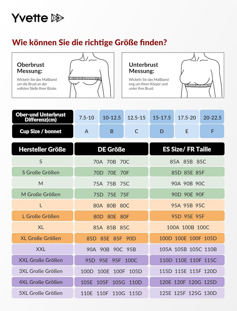 Yvette Starker Halt Sport BH Grosse Brüste mit Vorderverschluss Mesh Ringerrücken Ohne Bügel für Fit