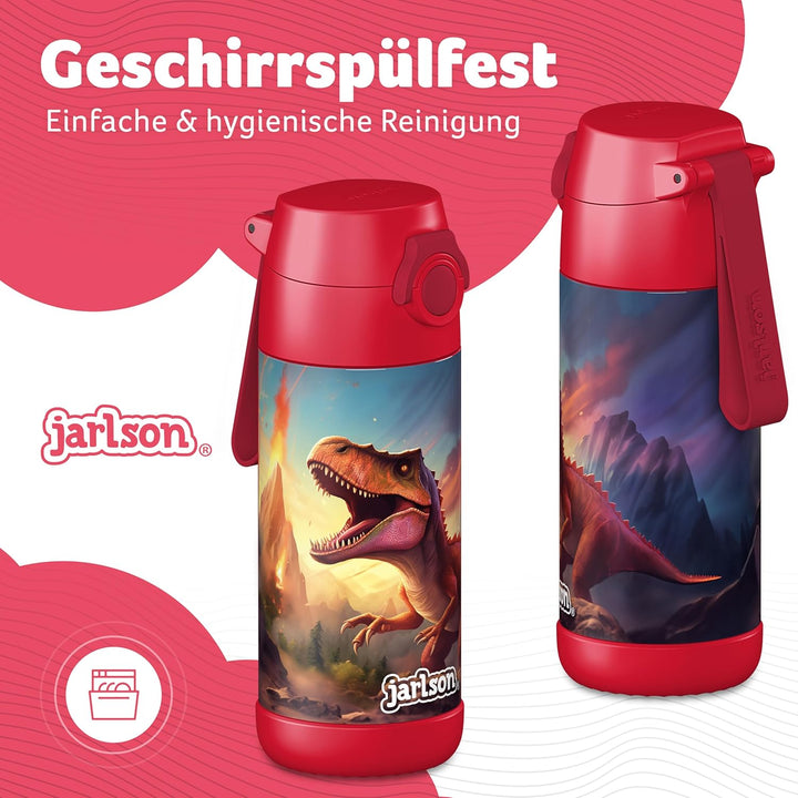 Jarlson® Trinkflasche Kinder Edelstahl MALI [THERMOSFLASCHE] - Kindertrinkflasche Auslaufsicher - Th