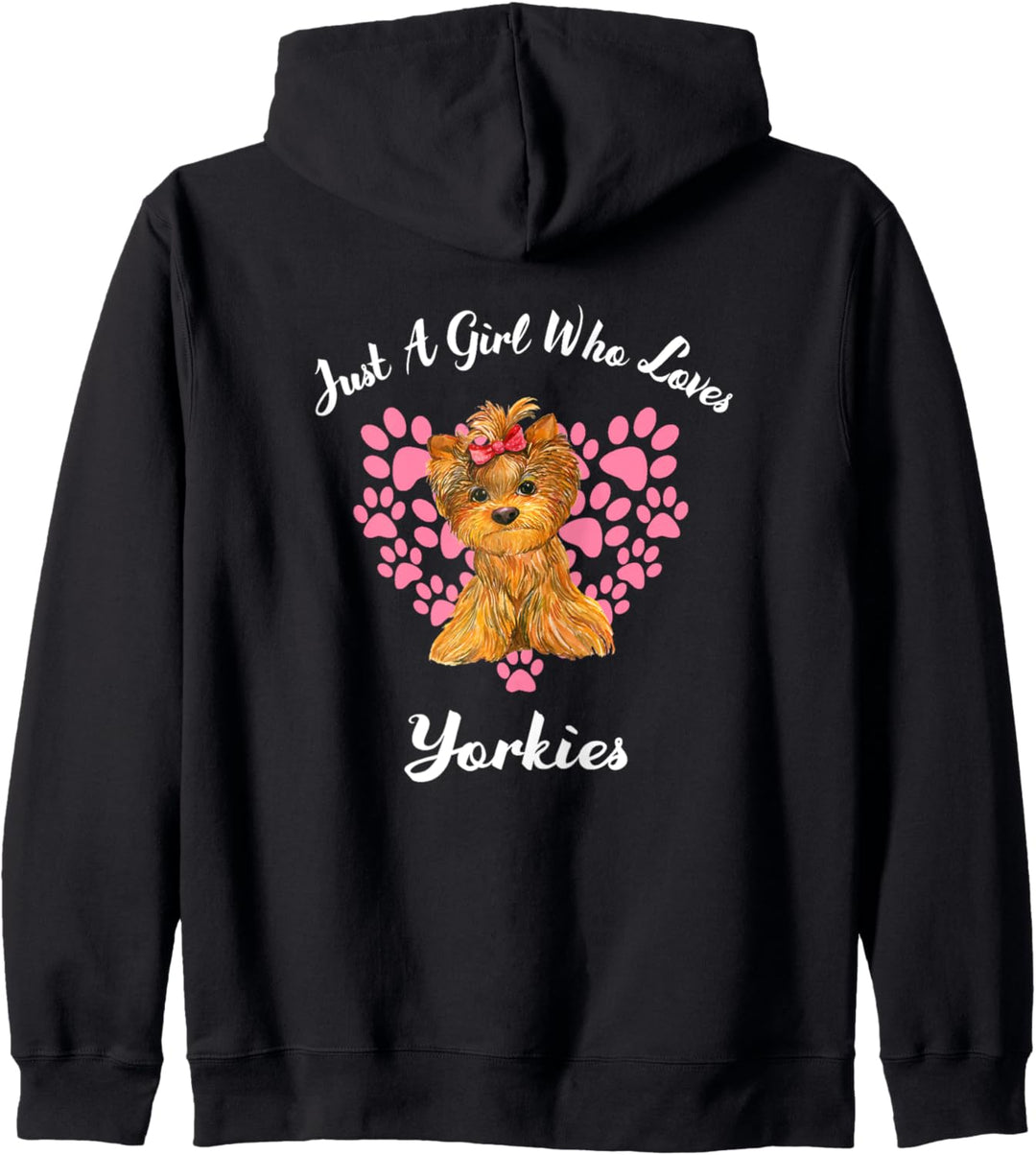 Just A Girl Who Loves Yorkies Hunde Süsser Welpe Kapuzenjacke
