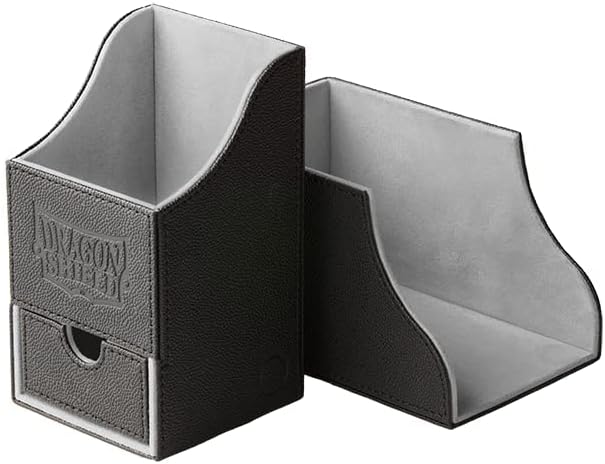 Arcane Tinman Dragon Shield: Nest Plus Deck Box - Black and Light Grey, Large