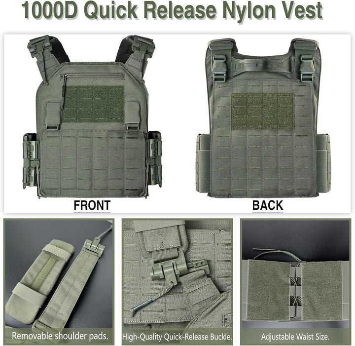 TWINFALCONS Taktische Airsoft Plattenträger, Upgrade Militär JPC Lasercut Plate Carrier Airsoft Takt
