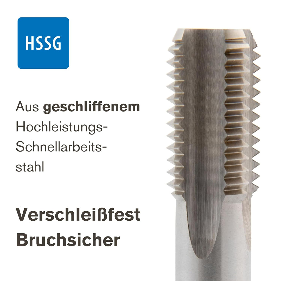 PROFI Gewindebohrer M20 Satz HSSG 3 teilig, Gewindeschneider | Vor-, Mittel- und Fertigschneider | H