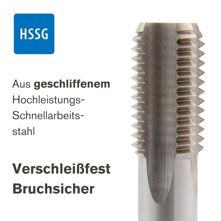 PROFI Gewindebohrer M20 Satz HSSG 3 teilig, Gewindeschneider | Vor-, Mittel- und Fertigschneider | H