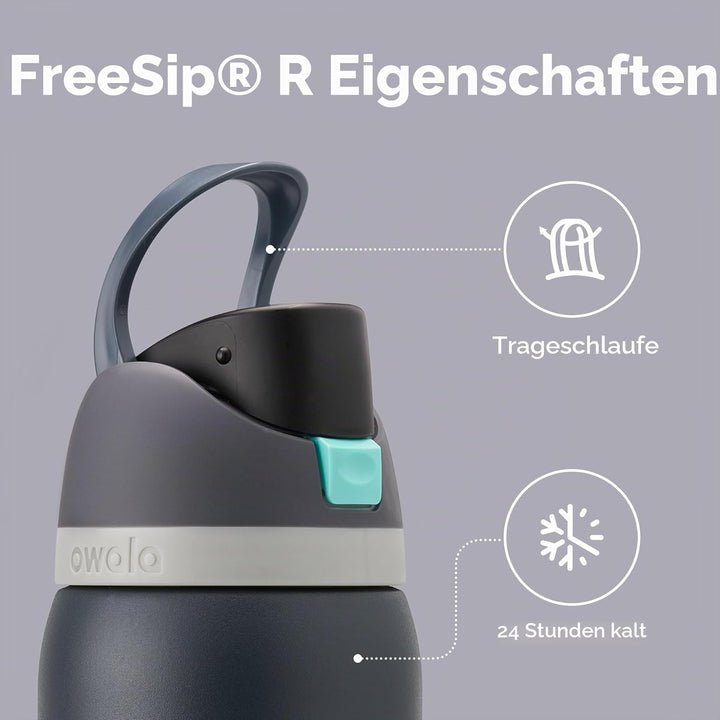 Owala FreeSip Isolierte Edelstahl Trinkflasche mit Strohhalm, 945 ml – BPA-frei, optimal für Sport,