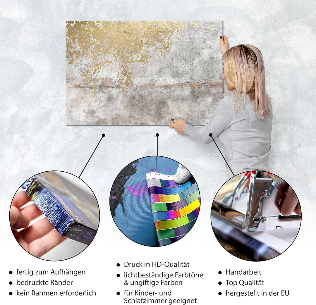 murando - Bilder Abstrakt 90x60 cm Leinwandbild 1 tlg Kunstdruck modern Wandbilder XXL Wanddekoratio