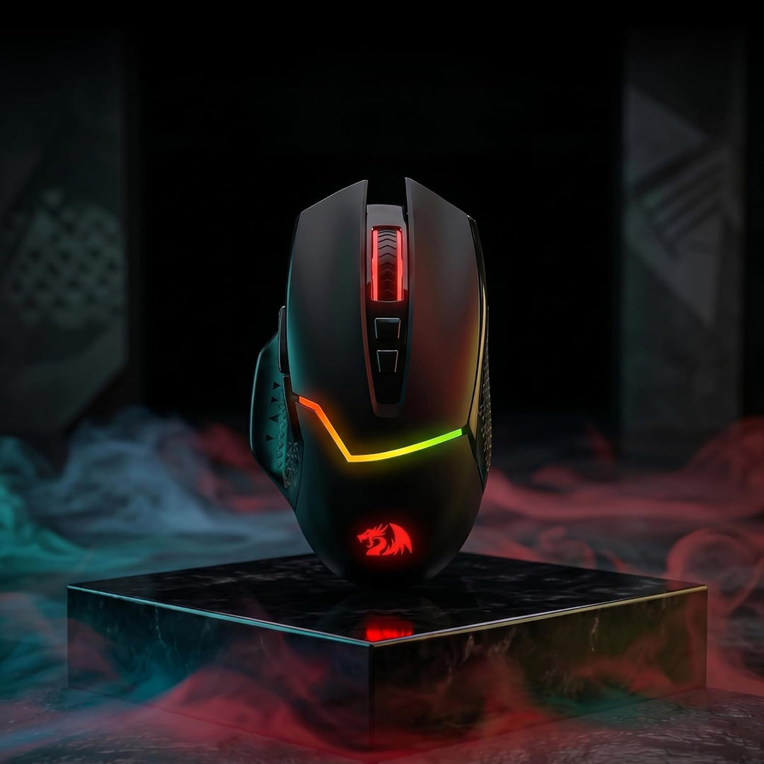 Redragon M690 3-Modus Wireless Gaming Maus 8000 DPI Kabelgebundene/Kabellose Gamer Maus mit Schnellf