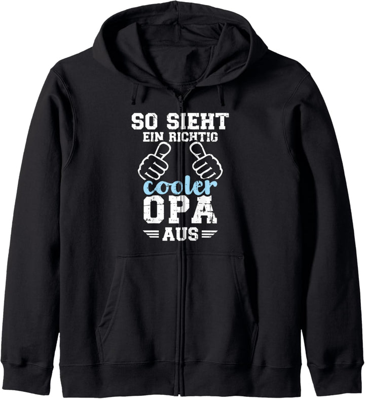 So sieht ein richtig cooler Opa aus Kapuzenjacke