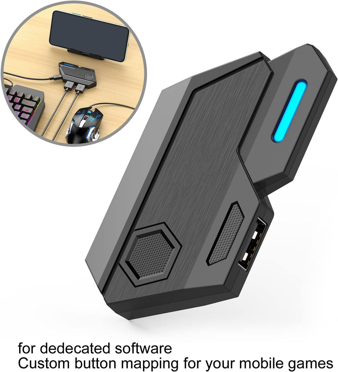Tastatur-Maus-Konverter-Adapter, Game-Controller-Adapter, Videospiel-Konverter-Unterstützung, Anpass
