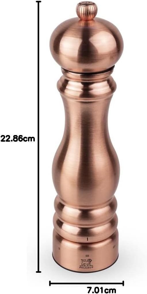 PEUGEOT - Pfeffermühle Paris Chef u‘Select 22 cm + Pfeffer - Aus Edelstahl - 6 voreingestellte Mahlg