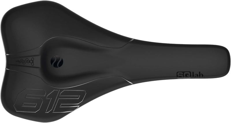 SQlab Sattel 612 Ergowave Carbon Fahrrad 14 cm Schwarz, 14 cm Schwarz