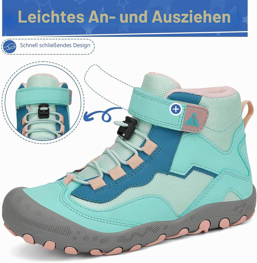 Mishansha Kinder Wanderschuhe rutschfest Trekkingschuhe Jungen Atmungsaktiv Outdoor Walkingschuhe Gr