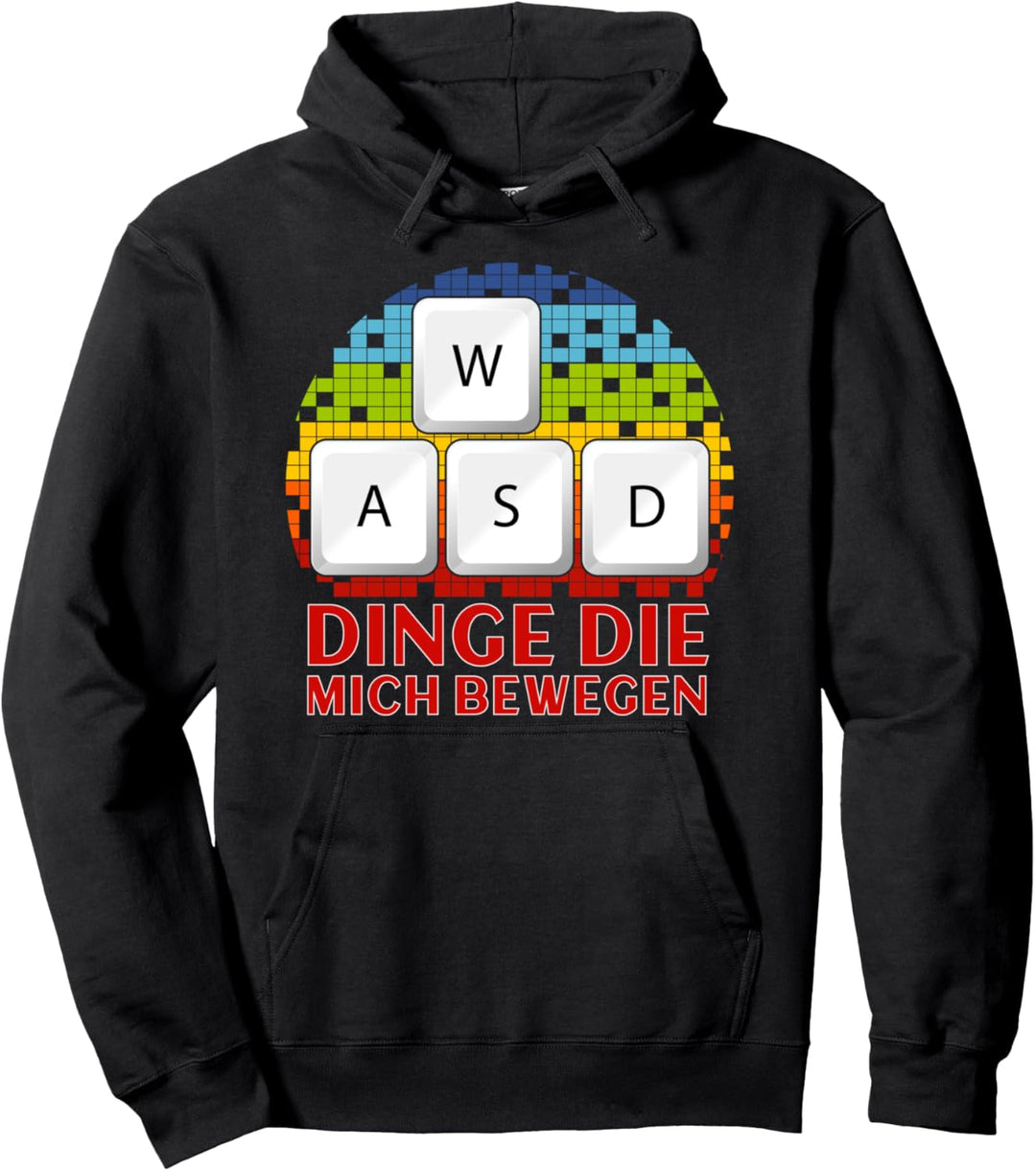 WASD Dinge Die Mich Bewegen Retro Gamer Pullover Hoodie