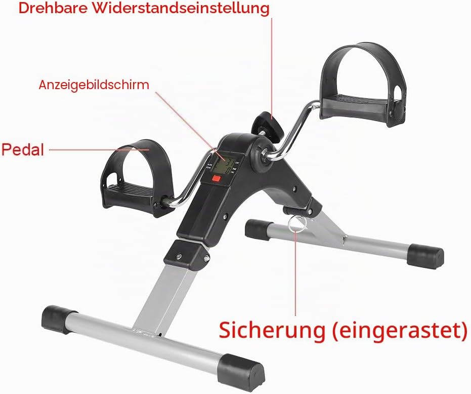 Mini Heimtrainer, Pedaltrainer Mini Bike Heimtrainer Arm- und Beintrainer Fitness Trainer Senioren |