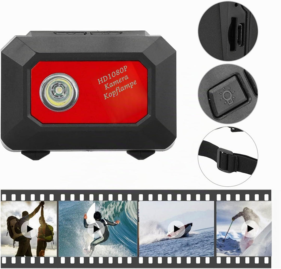Videokamera, Helmkamera, Action-Kamera, Kopfmontage-Kamera, Kopfkamera Für Die Aufnahme von Super HD