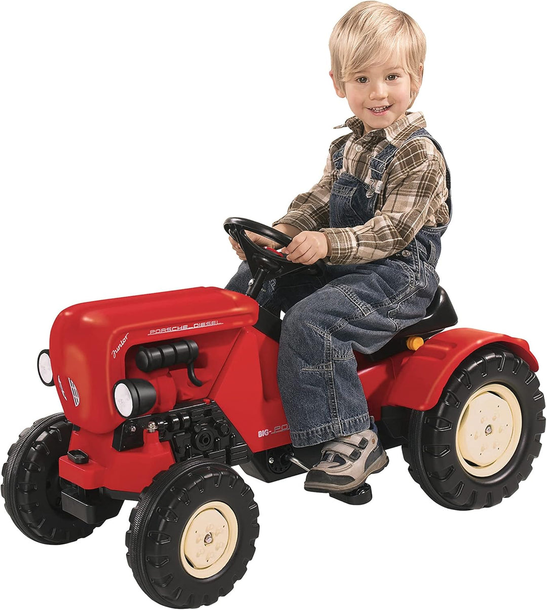 BIG - Porsche Diesel Junior - Kindertrettraktoren, Spielfahrzeug mit Präzisionskettenantrieb, verste