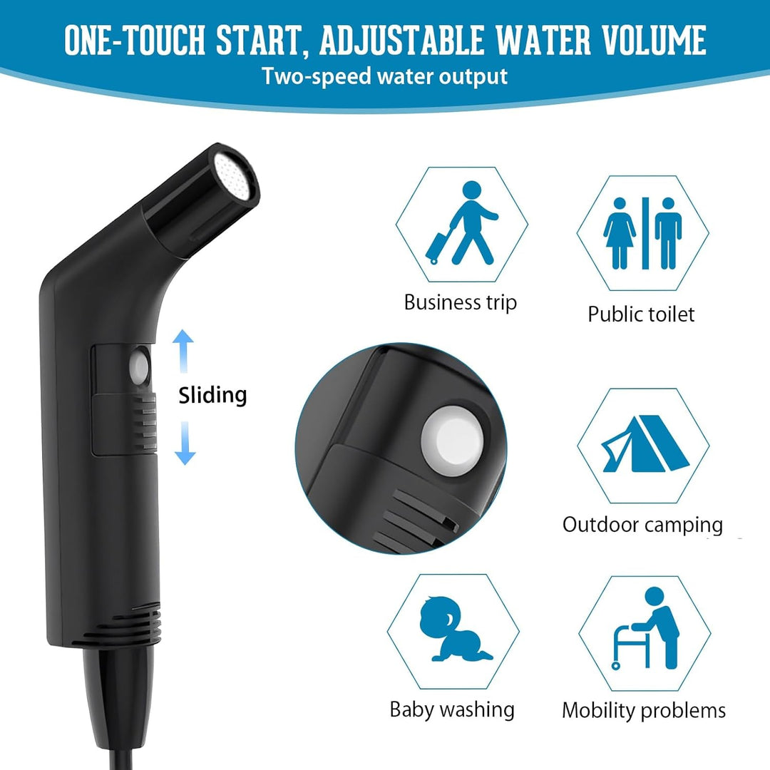 Elektrisches Bidet,Reise Bidet Elektrisch,Portable Bidet für Toilette,Camping Flasche Sprühflasche H