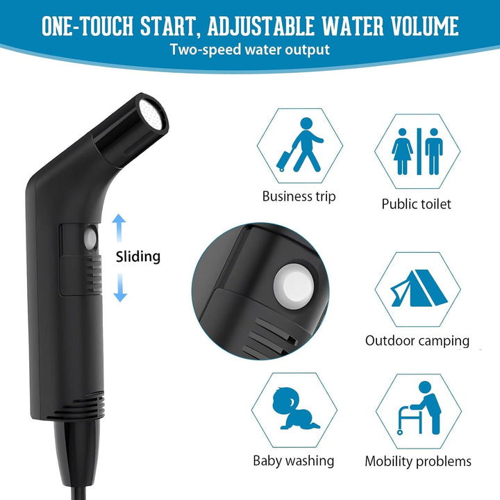Elektrisches Bidet,Reise Bidet Elektrisch,Portable Bidet für Toilette,Camping Flasche Sprühflasche H