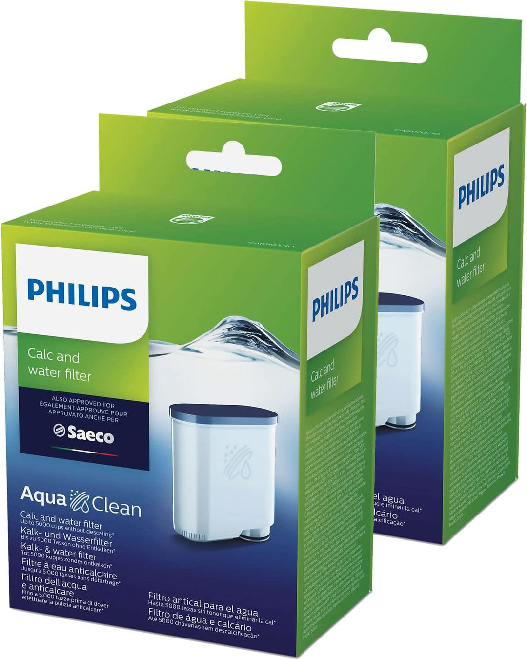 2 x Saeco AquaClean Kalk- und Wasserfilter