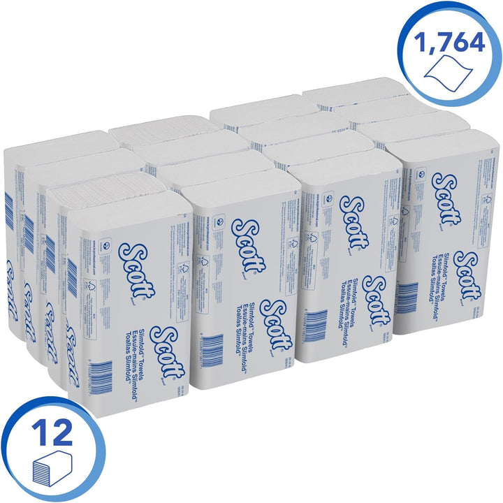 Scott Falthandtücher 5856, Papierhandtücher mit Airflex-Absorptionstechnologie, 1-lagig, 16 Packunge