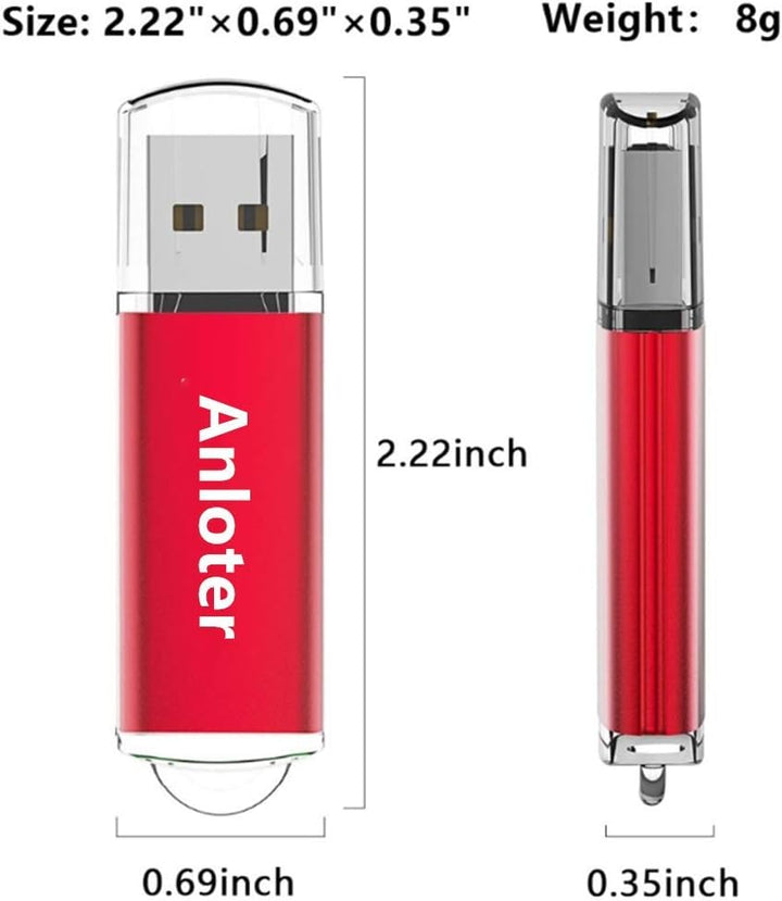 Anloter 50 Stück USB-Flash-Laufwerk Memory Flash Stick Pen Drive Daumen Speicher Speicher für Comput