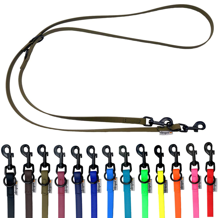 Biothane Hundeleine schwarzer Haken verstellbar für kleine Hunde/grosse Hunde 2m / 2,40m / 2,80m / 3
