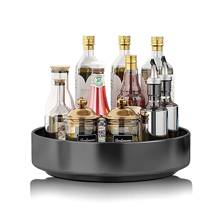 CALIYO Drehteller Organizer, Drehbares Gewürzregal aus Edelstahl, Gewürzregal Drehbar für Küche Spei
