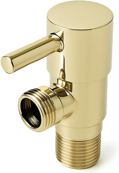 Chrom-Gold-Stopp-Isolationsventil für Dusche, Ein-/Aus-Muslimischer Shattaf plattierter Wasserhahn,