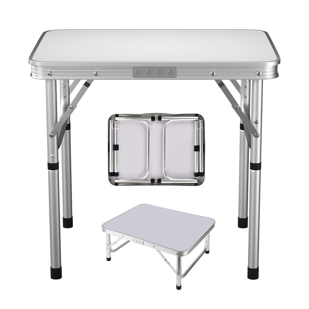 Campingtisch Aluminium-Klapptisch 60cm x 45cm, höhenverstellbar, Leichter Gartentisch, 20kg Belastba