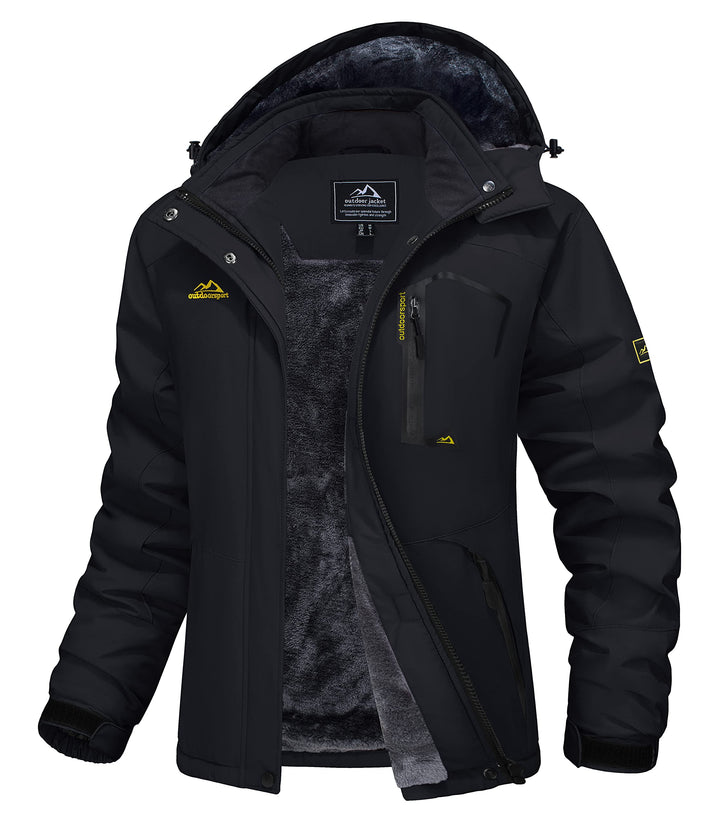 MAGCOMSEN Winterjacke Damen Skijacke mit Fleece Parka Winter Softshell Jacke Ski Snowboardjacke Wass