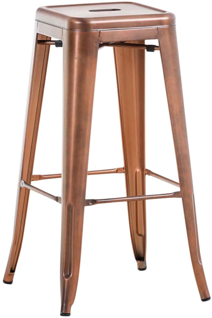 CLP Metall-Barhocker Joshua V2 I Stapelbarer Thekenhocker Mit 76 cm Sitzhöhe I Tresenhocker Mit Fuss