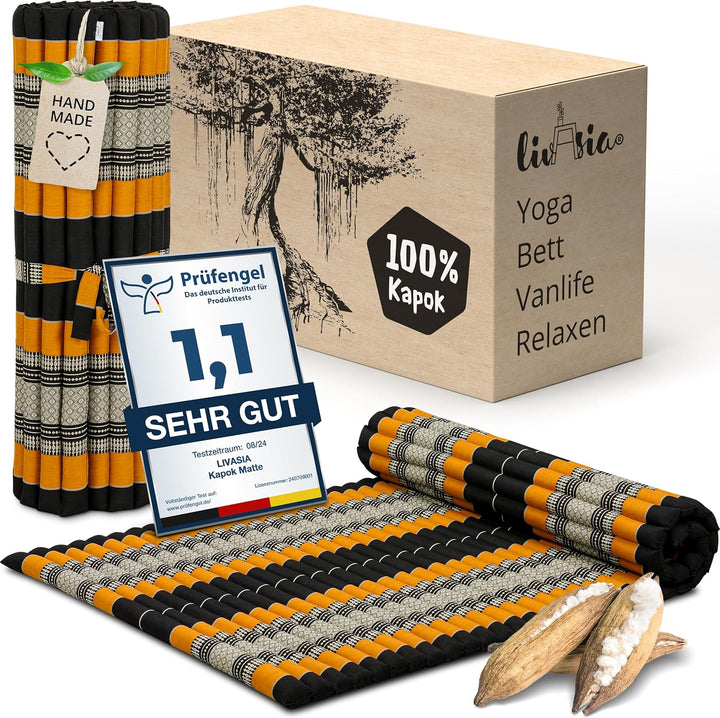 livasia Rollmatte Rollmatratze L-200x110x4,5cm, Gästebett Gästematratze 1 Person, Reisebett Kofferra