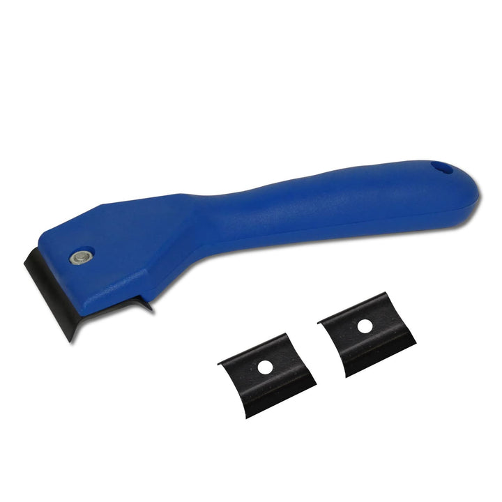 DEWEPRO® Farbkratzer - Lackschaber inkl. 2 Stück Ersatzklingen - Klingenbreite 60mm - Farbschaber -