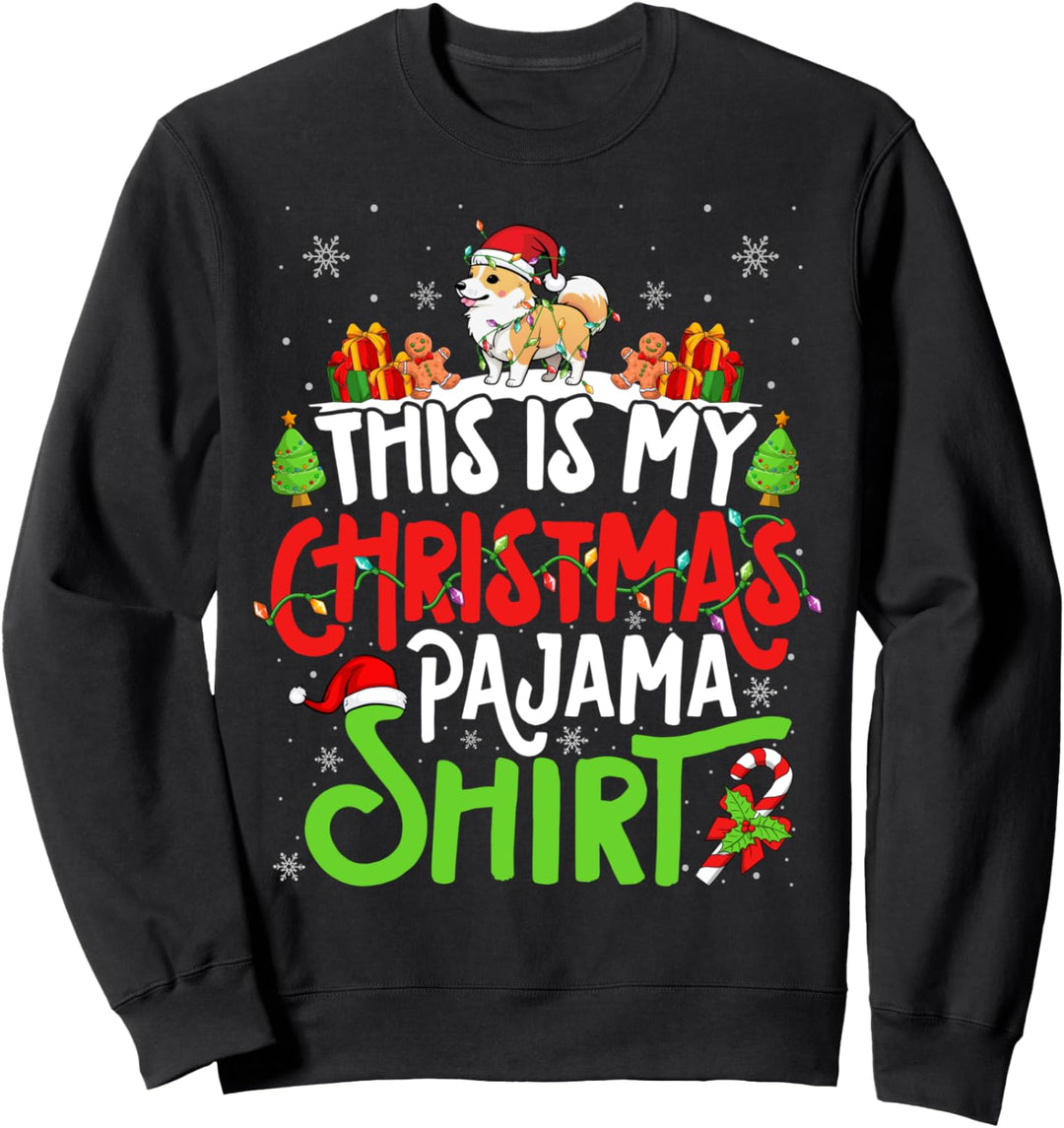 Corgi Christmas Pajama Shirt Corgi Lover Sweatshirt