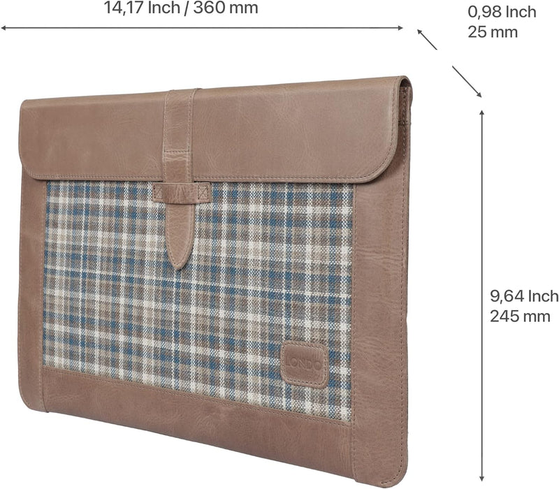 Londo Echtleder Tasche, Hülle für MacBook Pro – 13,3 & 13 Zoll und iPad Pro 12.9 Zoll Kompatibel mit