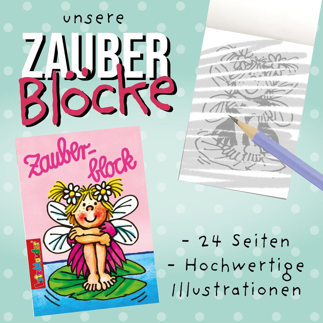 Lutz Mauder 16 Zauberblöckchen im Set (A8-7,5x5,2cm) - 16 Motive