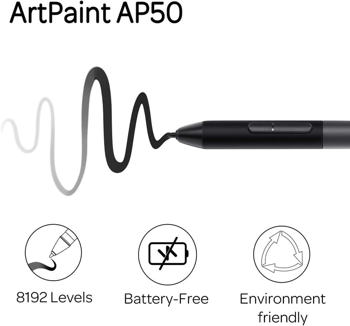 GAOMON ArtPaint AP50 Batterielosem Stift für PD1161 / PD1561 / PD156 Pro Grafik-Display