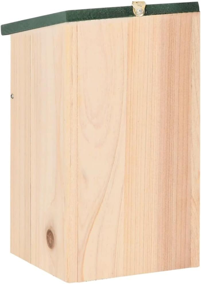 8 STK. Vogelhaus aus Holz für den Garten 12x12x22 cm, Nistkasten für Wildvögel mit grünem Dach und A
