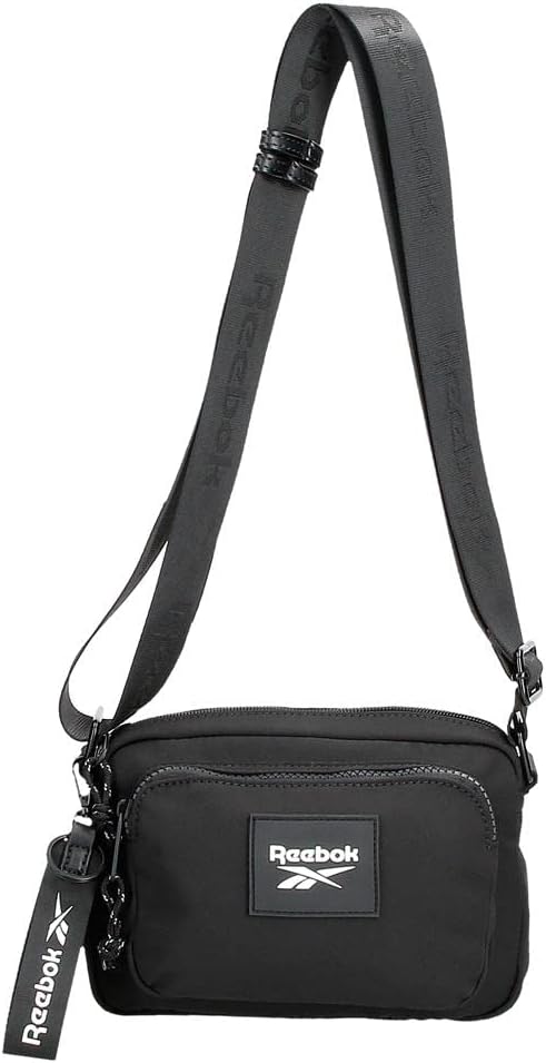 Reebok Damen Elsie Gepäck- Kuriertasche, Bandolera Schwarz
