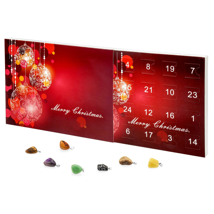 VALIOSA Merry Christmas Mode-Schmuck Adventskalender mit Halskette + 23 individuelle Anhänger aus Ha