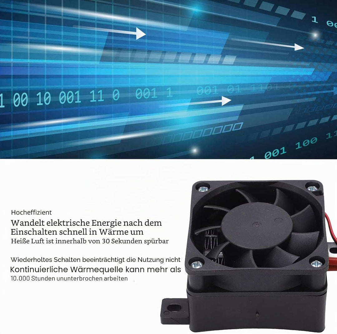 12V-Lufterhitzer, DC12V 50W Konstanttemperaturheizung, Isolierter -PTC-Keramik-Heizlüfter für Kleine
