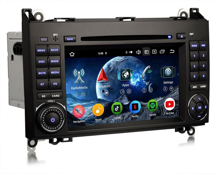 Erisin 8-Kern 4GB+64GB Android 14 Autoradio GPS Navigation für Mercedes A/B-Klasse W169 W245 Viano V
