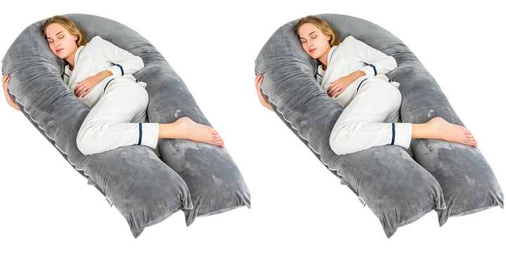 Strex Schwangerschaftskissen XXL - 280cm - Abnehmbarer Bezug - Seitenschläferkissen/Body Pillow/Körp