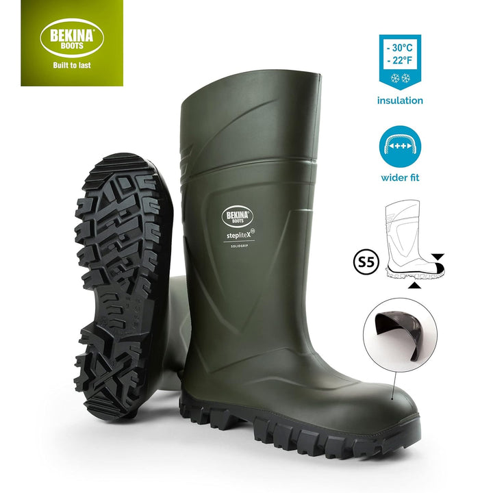 Bekina Steplite X S5 Robuste Sicherheitsstiefel für Herren und Damen mit Stahlkappe und Stahlsohle,