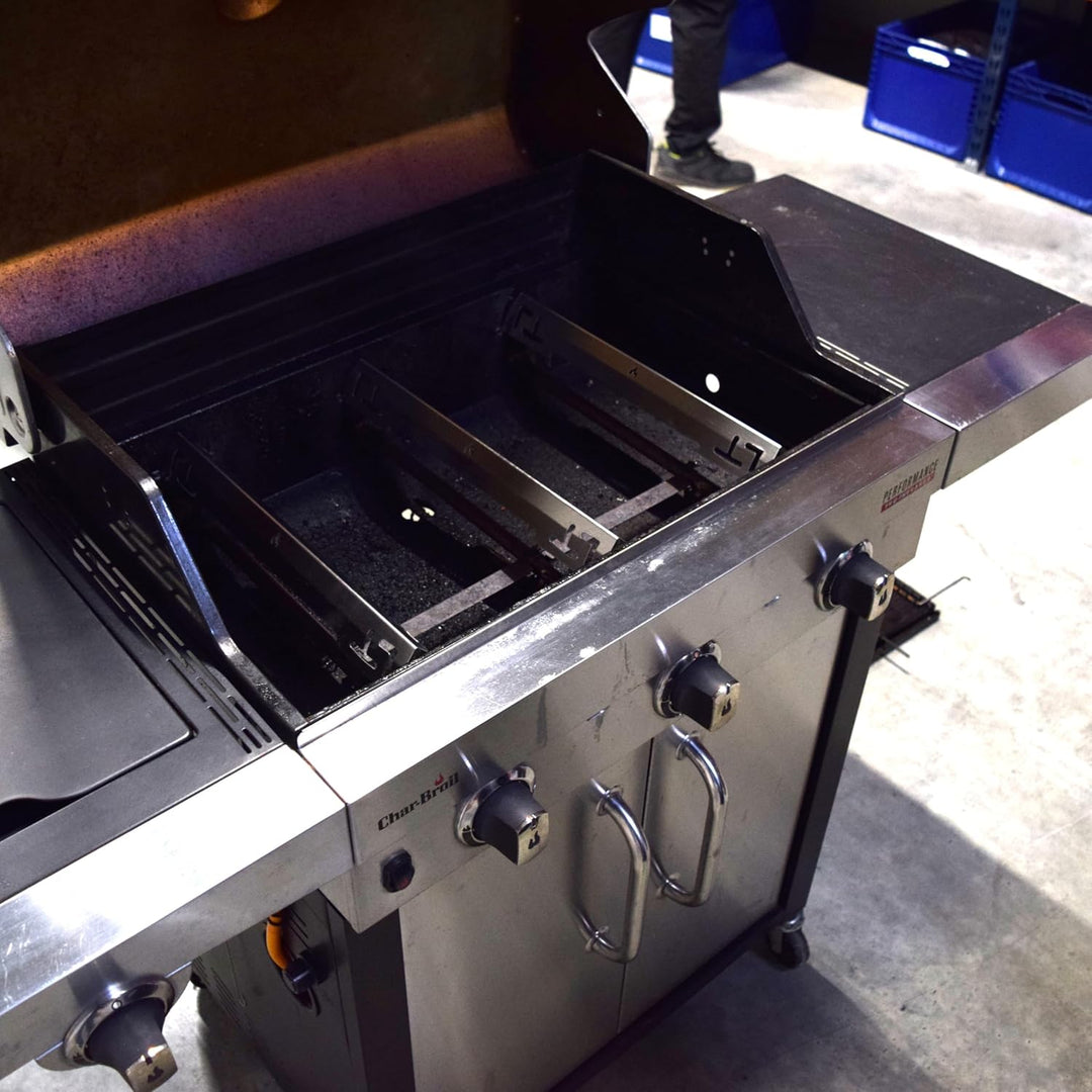 Grillrost.com Das Original Edelstahl Aromaschiene für Char Broil - Brennerabdeckung Convective 210 B